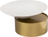 Damon Contemporary Coffee Table - Sleek Iron Design with Striking Metal Base for Modern Living Rooms