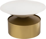 Damon Contemporary Coffee Table - Sleek Iron Design with Striking Metal Base for Modern Living Rooms