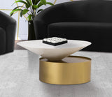 Damon Contemporary Coffee Table - Sleek Iron Design with Striking Metal Base for Modern Living Rooms