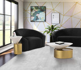 Damon Contemporary Coffee Table - Sleek Iron Design with Striking Metal Base for Modern Living Rooms