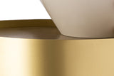 Damon Iron Contemporary End Table - Sleek Design with Artful Metal Top and Modern Matte Base