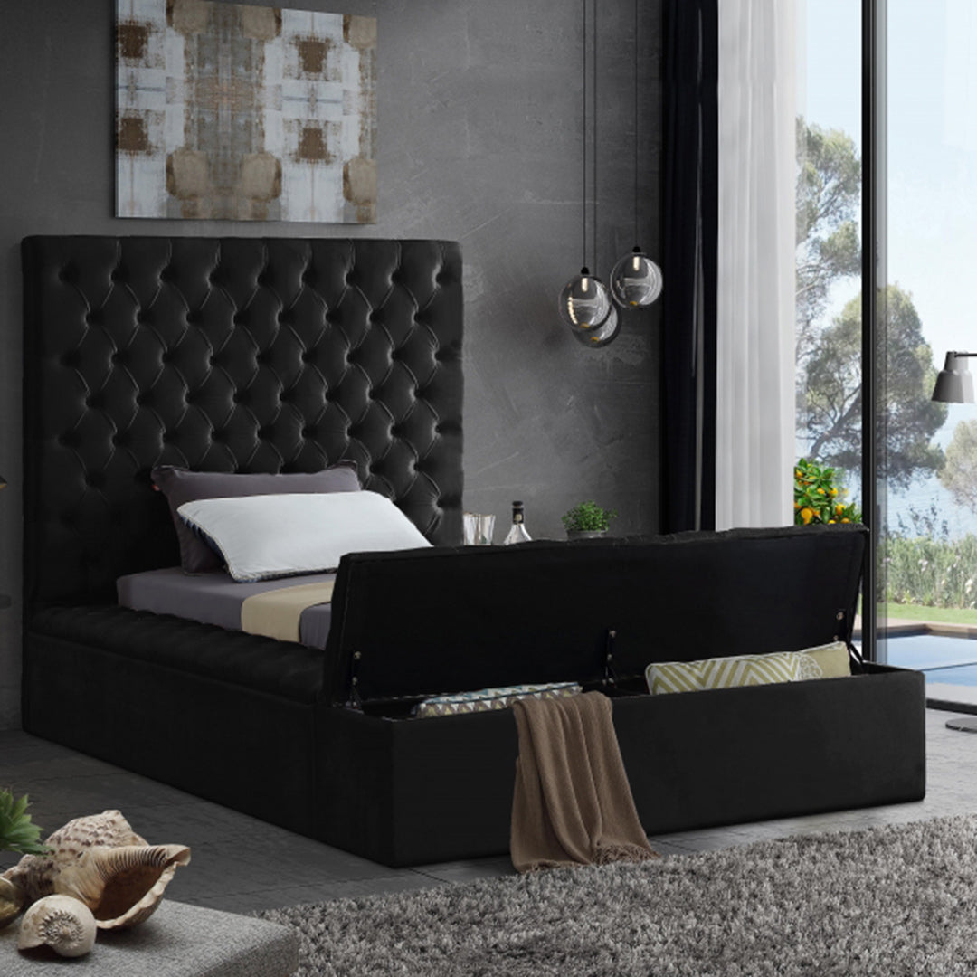 Bliss Velvet Twin Bed