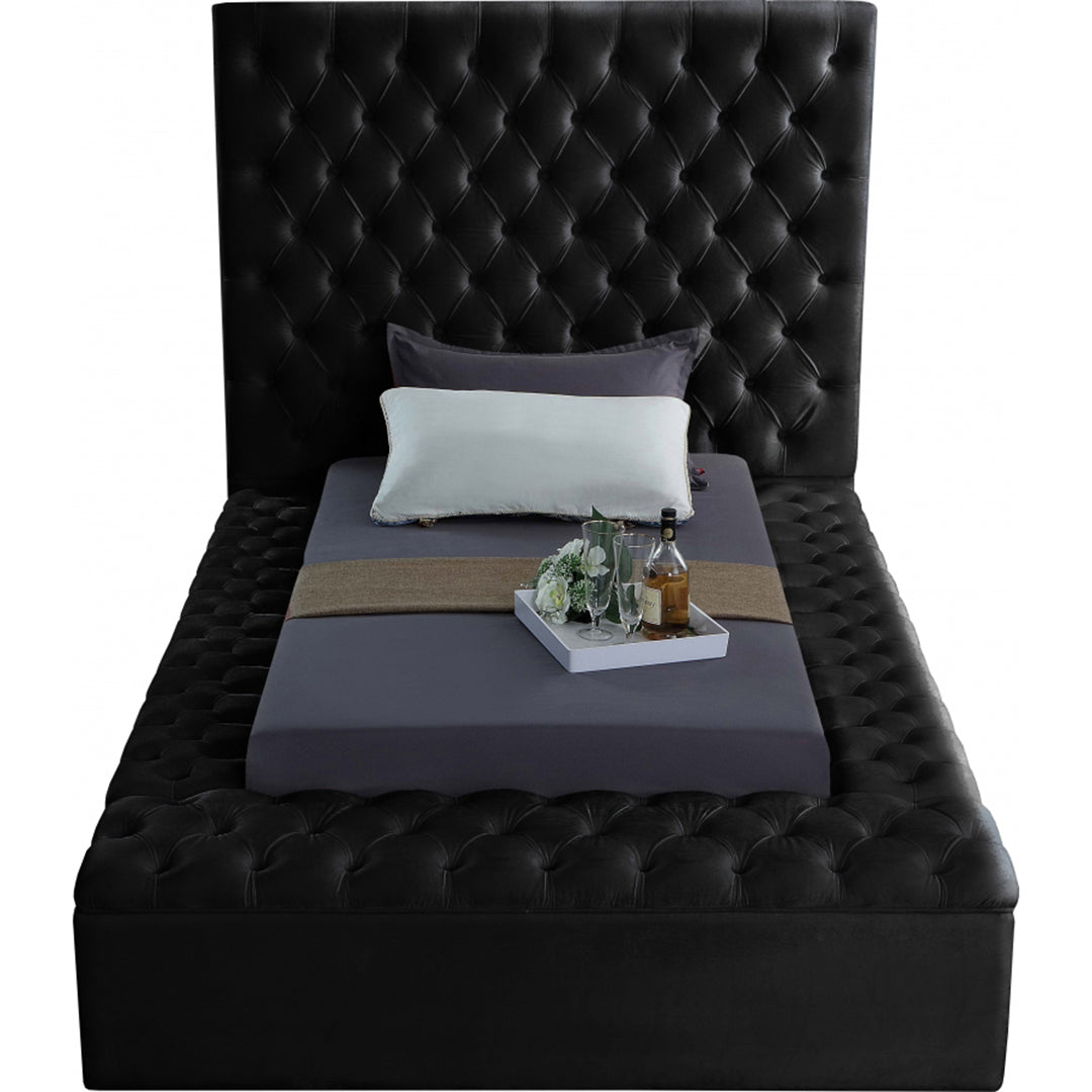 Bliss Velvet Twin Bed