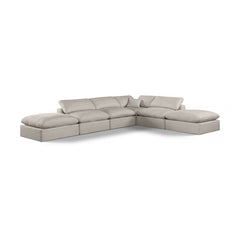 Comfy Linen Textured Fabric Sectional