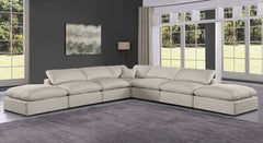 Comfy Linen Textured Fabric Sectional