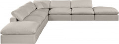 Comfy Linen Textured Fabric Sectional