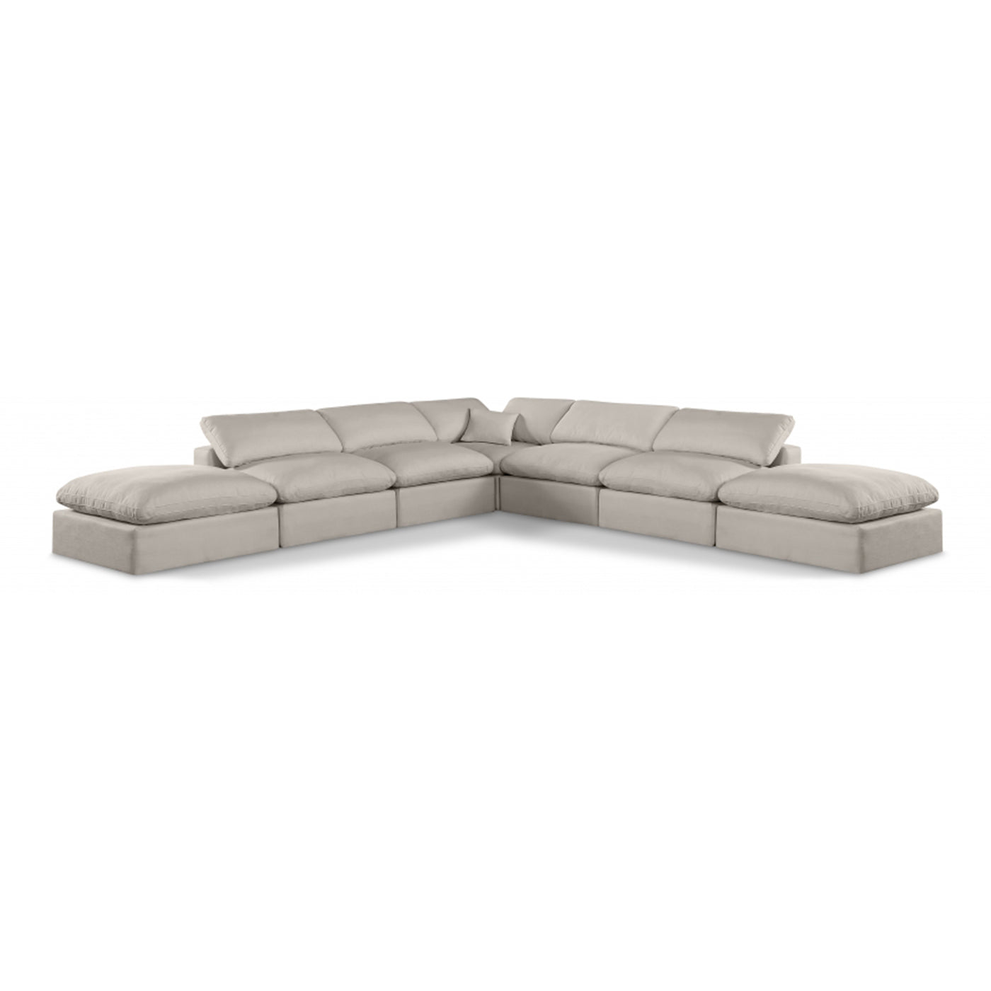 Comfy Linen Textured Fabric Sectional