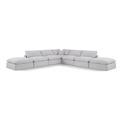 Comfy Linen Textured Fabric Sectional