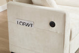 NARLO 97" 3-Seater Sofa with 1 Storage Ottoman