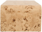 Cresthill Stunning Burl Wood Art Deco Coffee Table - Curved Design, Natural Finish, 200 lbs Capacity