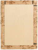 Cresthill Elegant Ash Burl Wood Art Deco Mirror - Curved Design, Natural Finish, 36" W x 48" H