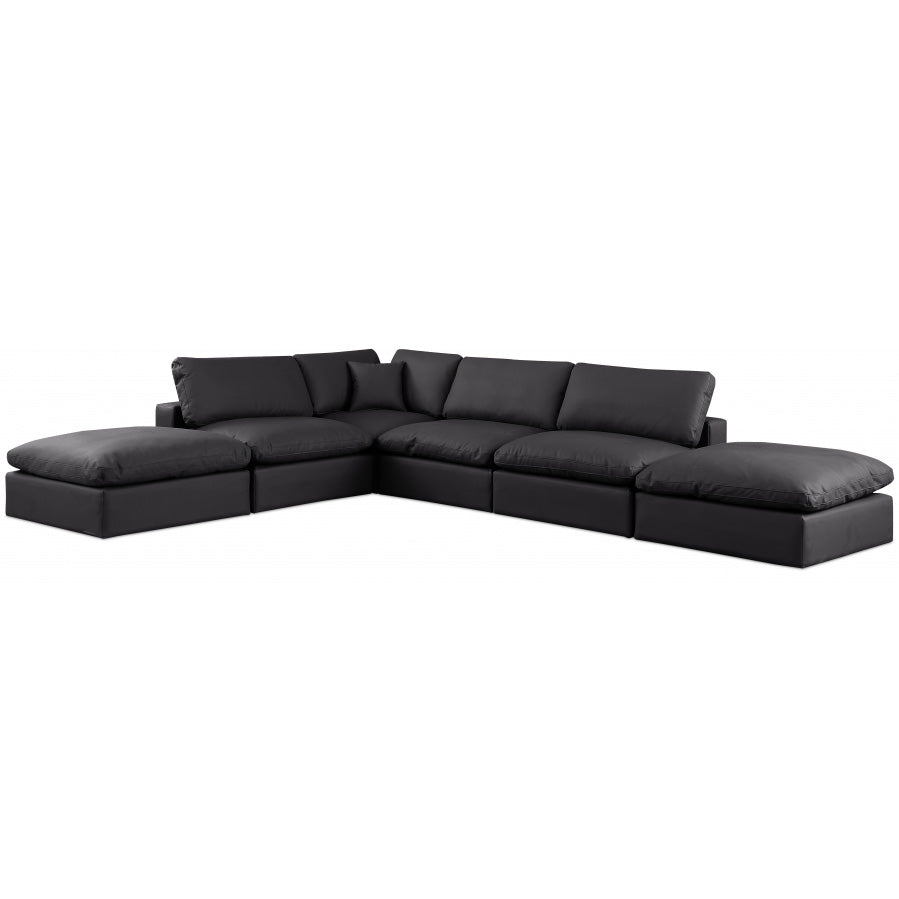 Comfy Faux Leather Sectional