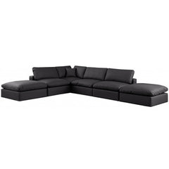 Comfy Faux Leather Sectional