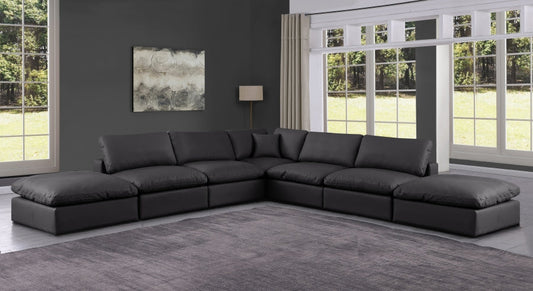 Comfy Faux Leather Sectional