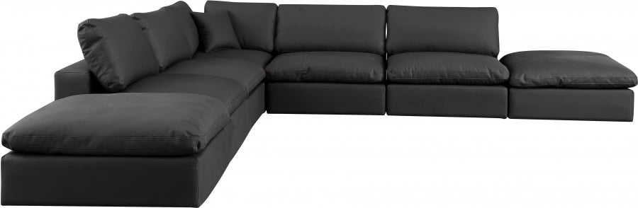 Comfy Faux Leather Sectional