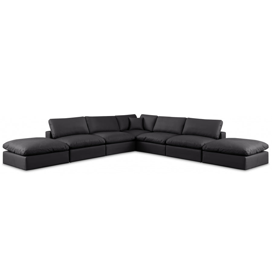 Comfy Faux Leather Sectional