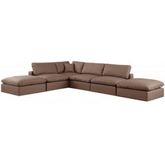 Comfy Faux Leather Sectional