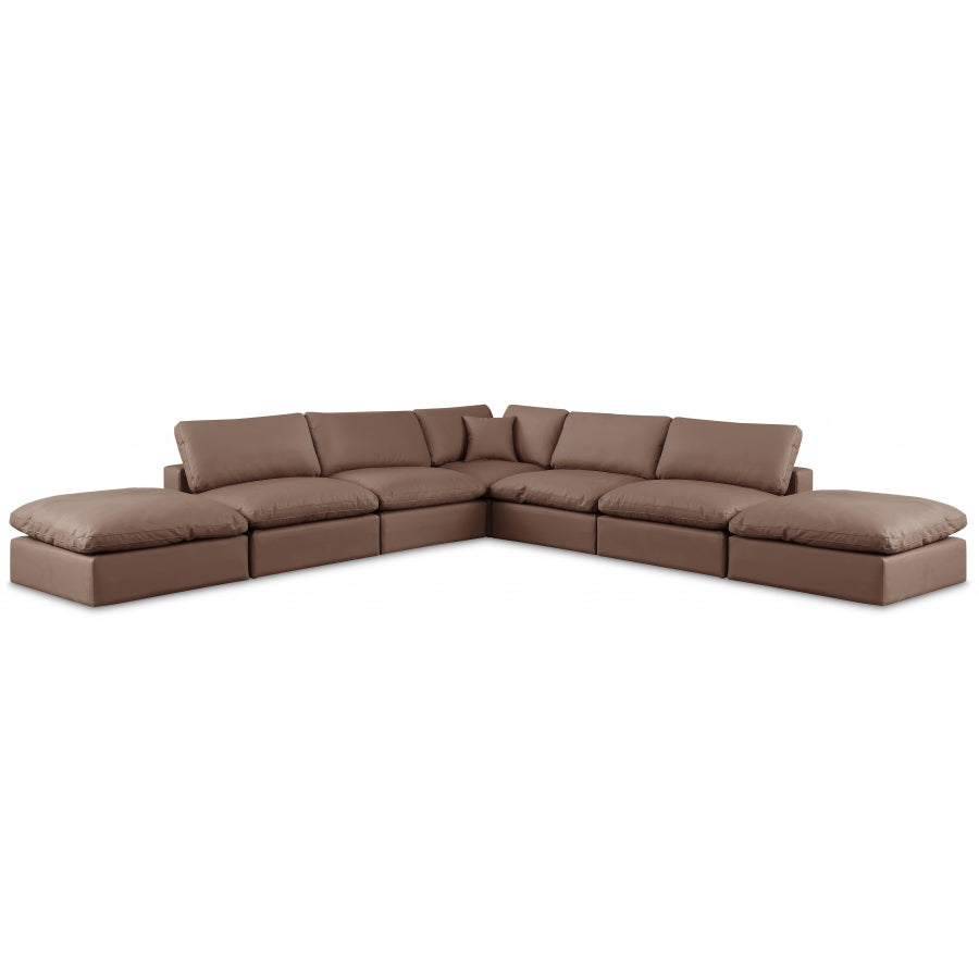 Comfy Faux Leather Sectional