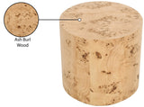 Burl Art Deco End Table - Stunning Ash Burl Wood Design with 200 lbs Capacity and Natural Finish