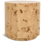 Burl Art Deco End Table - Stunning Ash Burl Wood Design with 200 lbs Capacity and Natural Finish