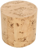 Burl Art Deco End Table - Stunning Ash Burl Wood Design with 200 lbs Capacity and Natural Finish