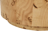 Burl Art Deco End Table - Stunning Ash Burl Wood Design with 200 lbs Capacity and Natural Finish