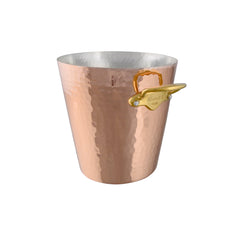 Mauviel M'30 Hammered Copper Champagne Bucket with Brass Handles, 4.8-Qt