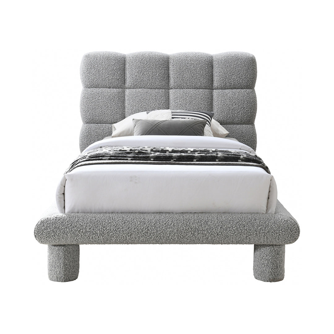 Deco Boucle Fabric Twin Bed