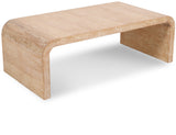 Cresthill Oak Wood Art Deco Coffee Table - Elegant Design, Brushed Finish & 200 lbs Capacity, 48" W