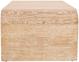 Cresthill Oak Wood Art Deco Coffee Table - Elegant Design, Brushed Finish & 200 lbs Capacity, 48" W
