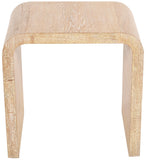 Cresthill Oak Wood Art Deco End Table - Stylish White Finish, Durable Design, Perfect for Living Room