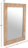 Cresthill Art Deco Mirror with White Oak Finish – Elegant Glass Design, Sturdy & Stylish Decor Piece