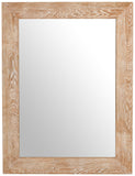 Cresthill Art Deco Mirror with White Oak Finish – Elegant Glass Design, Sturdy & Stylish Decor Piece