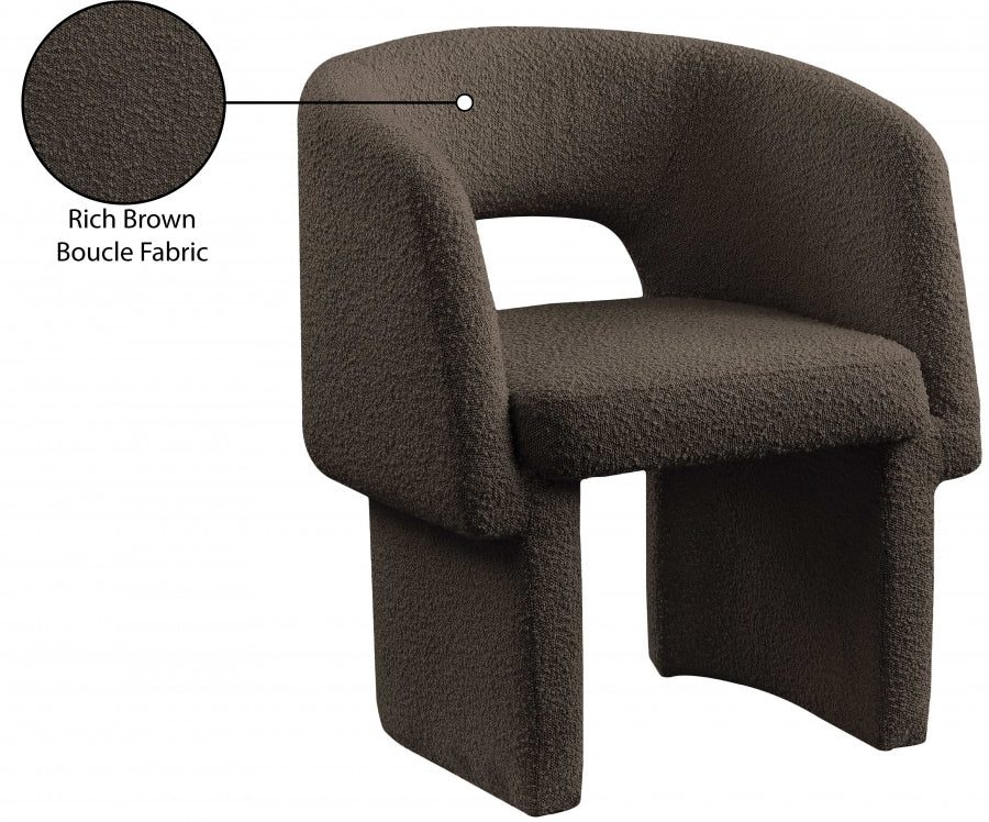 Emmet Boucle Fabric Dining Chair / Accent Chair