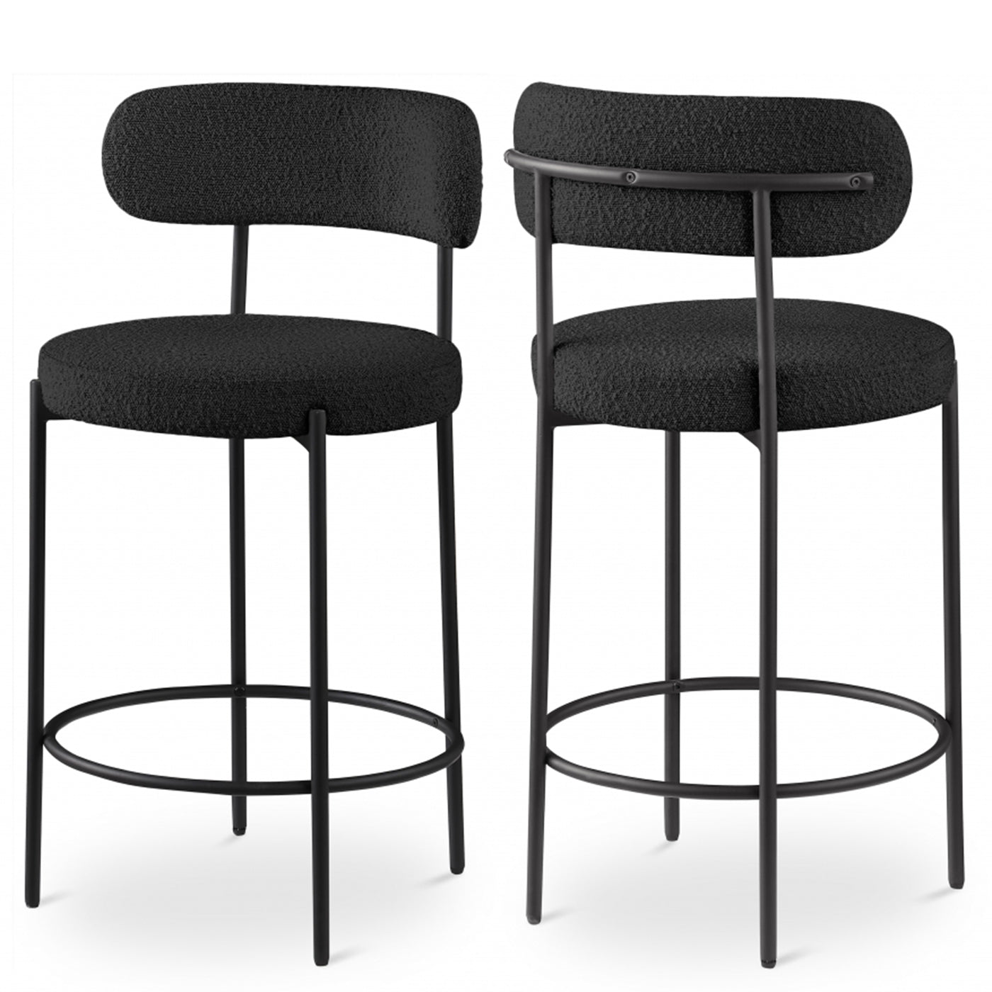 Beacon Boucle Fabric Bar / Counter Stools