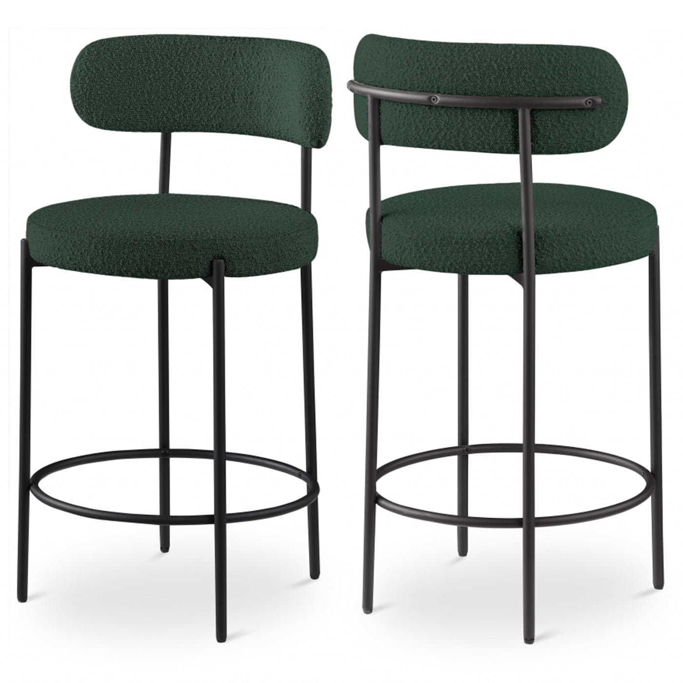 Beacon Boucle Fabric Bar / Counter Stools