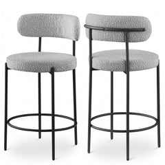 Beacon Boucle Fabric Bar / Counter Stools