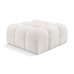 Ames Boucle Fabric Ottoman