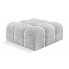 Ames Boucle Fabric Ottoman