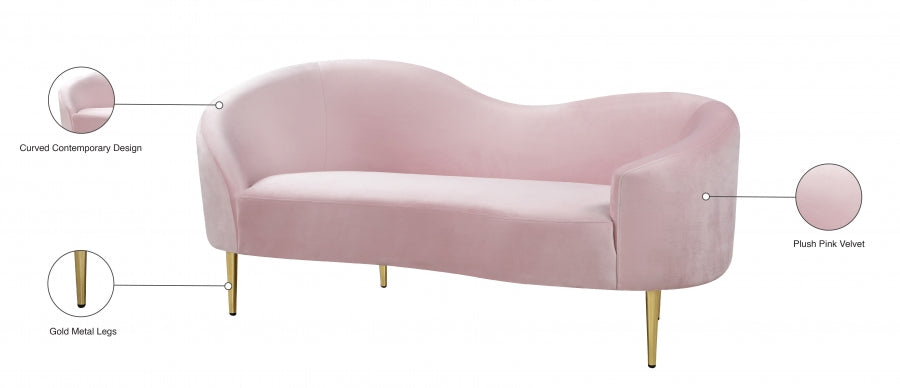 Ritz Velvet Loveseat