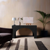 Arch Console Table - Stylish Art Deco Design for Living Rooms, Durable Solid Wood, Modern Elegance