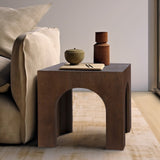Arch End Table - Stylish Art Deco Design for Modern Living Rooms, Durable Solid Wood Construction