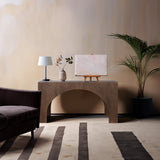 Arch Console Table - Stylish Art Deco Design for Living Rooms, Durable Solid Wood, Modern Elegance