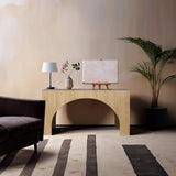 Arch Console Table - Stylish Art Deco Design for Living Rooms, Durable Solid Wood, Modern Elegance