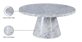 Omni Contemporary Coffee Table - Luxurious 36-Inch Round Design for Upscale Living Room Appeal