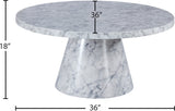 Omni Contemporary Coffee Table - Luxurious 36-Inch Round Design for Upscale Living Room Appeal
