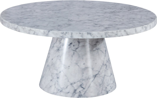 Omni Contemporary Coffee Table - Luxurious 36-Inch Round Design for Upscale Living Room Appeal
