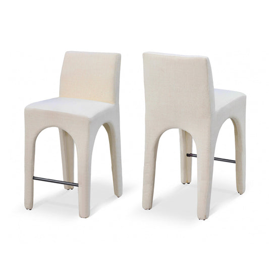 Gramercy Linen Textured Fabric Bar / Counter Stools