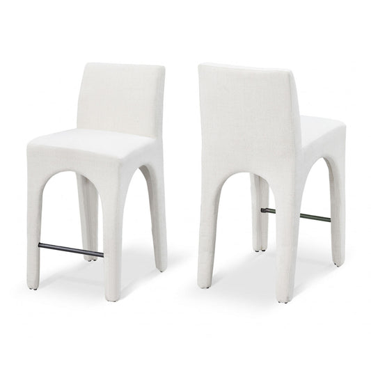 Gramercy Linen Textured Fabric Bar / Counter Stools