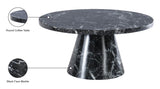 Omni Contemporary Coffee Table - Luxurious 36-Inch Round Design for Upscale Living Room Appeal
